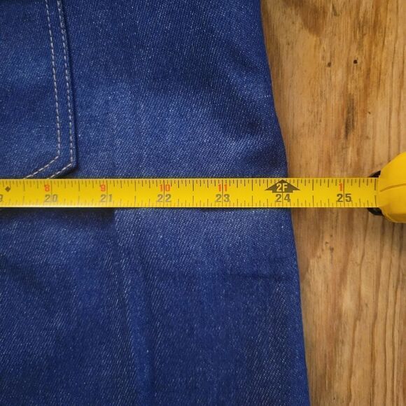 Vintage Heavyweight Deep Blue Denim Dress - Picture 15 of 16